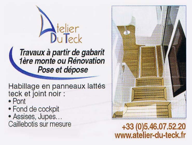 Affiche Atelier du teck panneaux lattés et joint noir